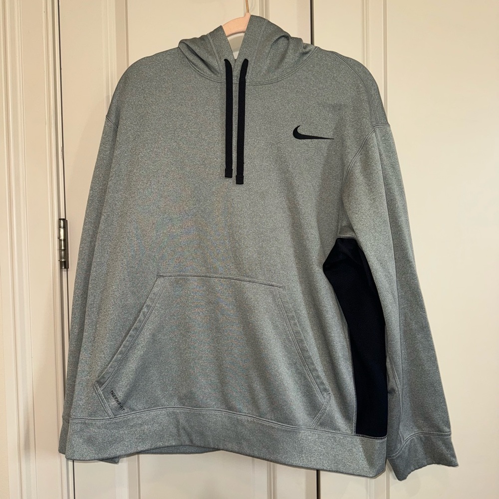 Nike Gray Hoodie with Black Accents